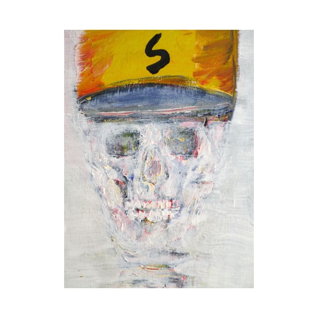 SKULL with  BASEBALL HAT by lautir