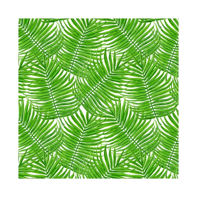 Palm leaves watercolor II by katerinamk