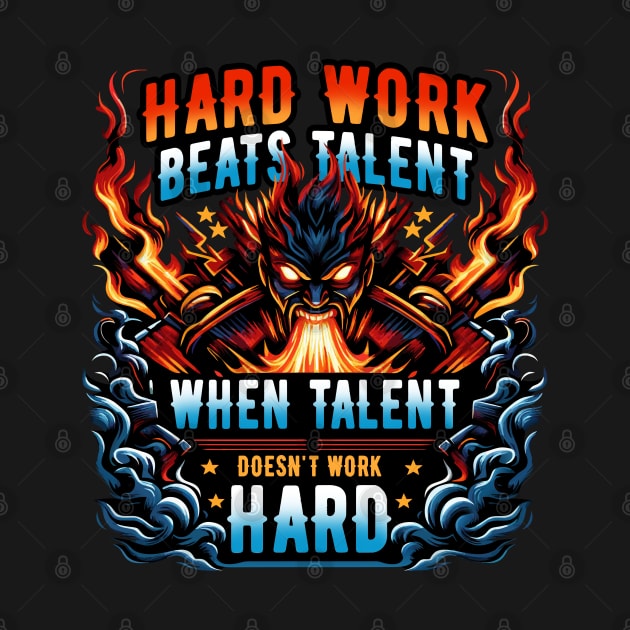 Hard work beats talent when talent doesn't work hard by SergioArt