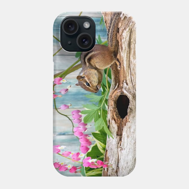 Active chipmunk in a spring time garden Phone Case by iyd39