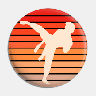 Karate Retro Pin