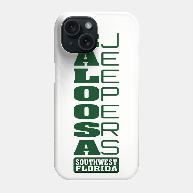 Dark Green Vertical Logo Phone Case by Caloosa Jeepers 