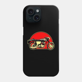 1968 Norton Commando Retro Red Circle Motorcycle Phone Case