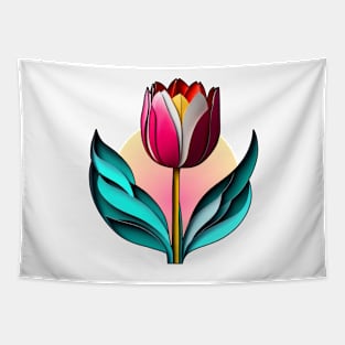 Beautiful Tulip - Papercut STyle Tapestry