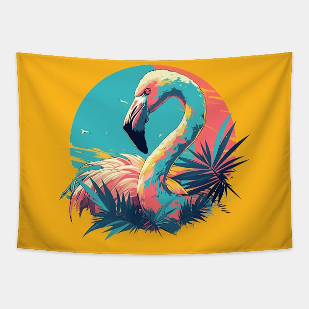 flamingo Tapestry by peterdoraki