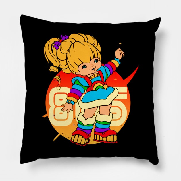 80s girl retro Pillow by saundank