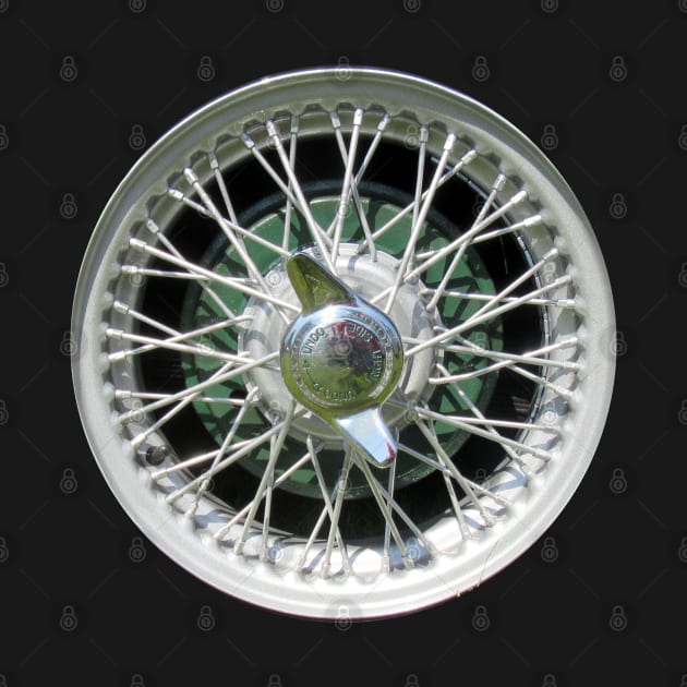 British 1950s classic car wire wheel colour by soitwouldseem