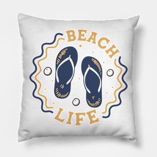 Beach Life // Fun Summer Flip Flop Badge Pillow