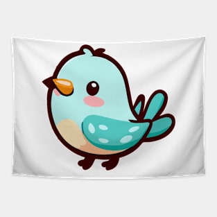 cartoon cute bird vector illustration Tapestry