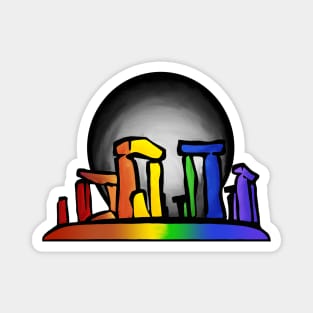 Rainbow Stonehenge Magnet