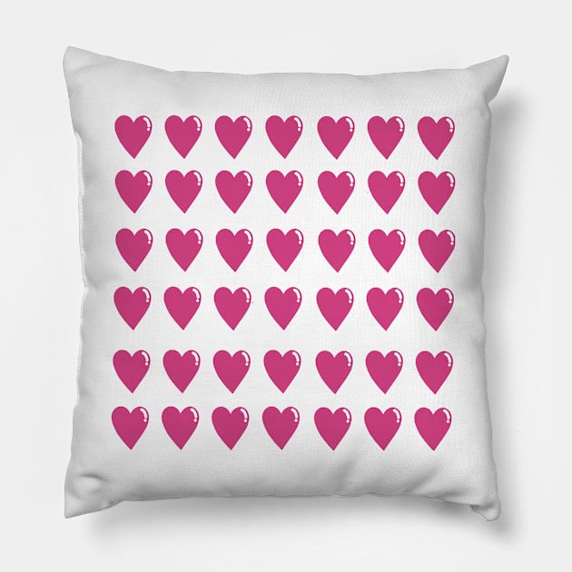 Heart hearts pink love Pillow by camilovelove