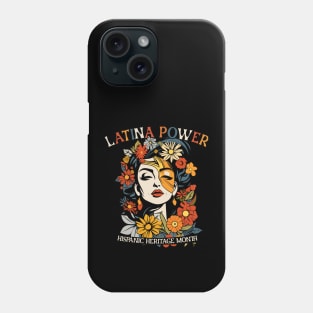 Hispanic Heritage Latina Power Flowers Women Phone Case