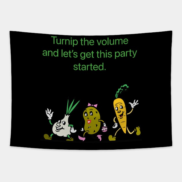 The vegetable party. Tapestry by Kidsx6