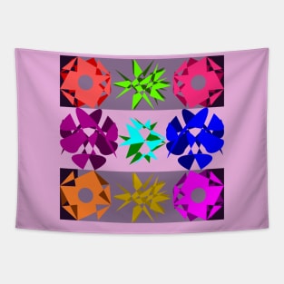 Multicolored Cubism Tapestry