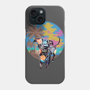 Mexican Hairless dog (XOXO) palm tree sunset Phone Case