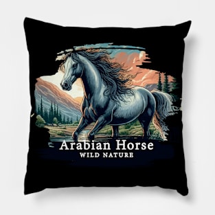 Arabian Horse - WILD NATURE - HORSE -4 Pillow