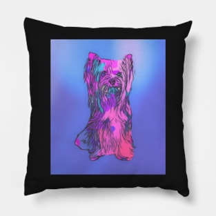 Yorkshire Terrier Pop Art Pillow