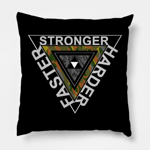 harder stronger faster Pillow by hayr pictures