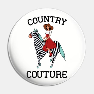 Country Couture Farm Life Yeehaw - Homestead Fashions Funny Pin