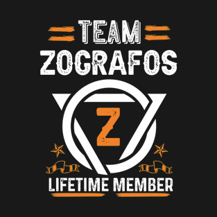 Team zografos Lifetime Member, Family Name, Surname, Middle name T-Shirt