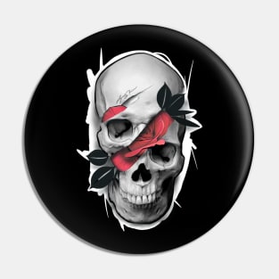 Skull & Rose Pin