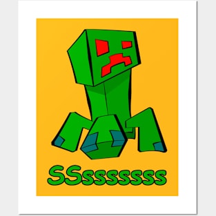 Minecraft creeper face-Artwork by @Travel Poster AI