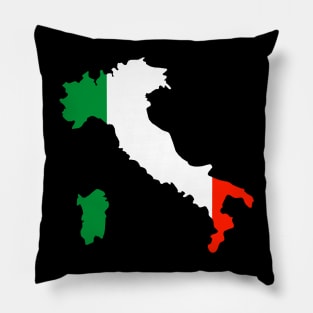 Italian Flag with map Pillow