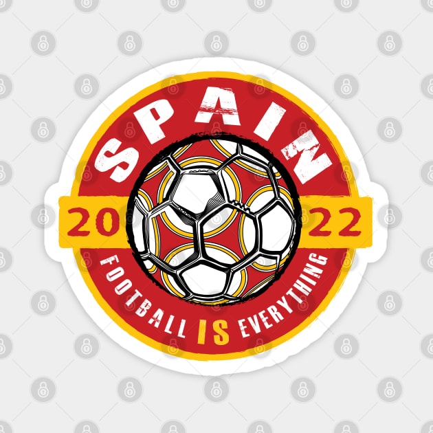 Football Is Everything - Spain 2022 Vintage Magnet by FOOTBALL IS EVERYTHING