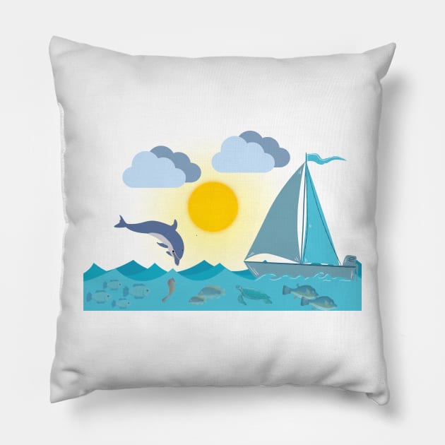 Sea life Pillow by abomastour