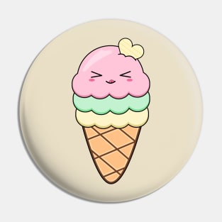 Kawaii Ice Cream Cone Pin