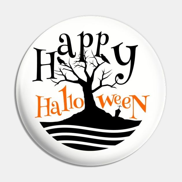 Happy Halloween - Halloween Gift Pin by Designerabhijit