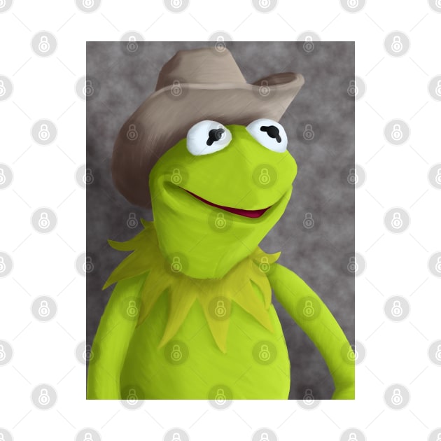 Cowboy Hat Kermit Portrait by DILLIGAFM8