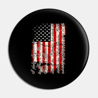 American Flag Pledge Of Allegiance Pin