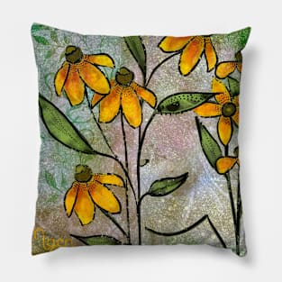 Fairy in the flowers Pillow