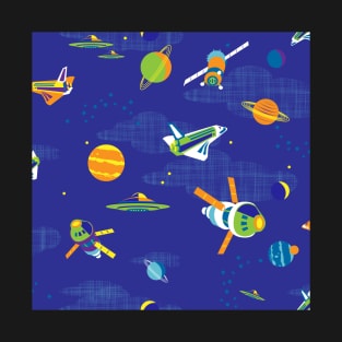 space adventures - blue T-Shirt