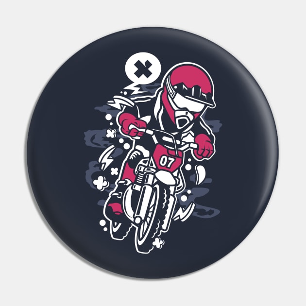 Professional Motocross Rider Pin by Superfunky