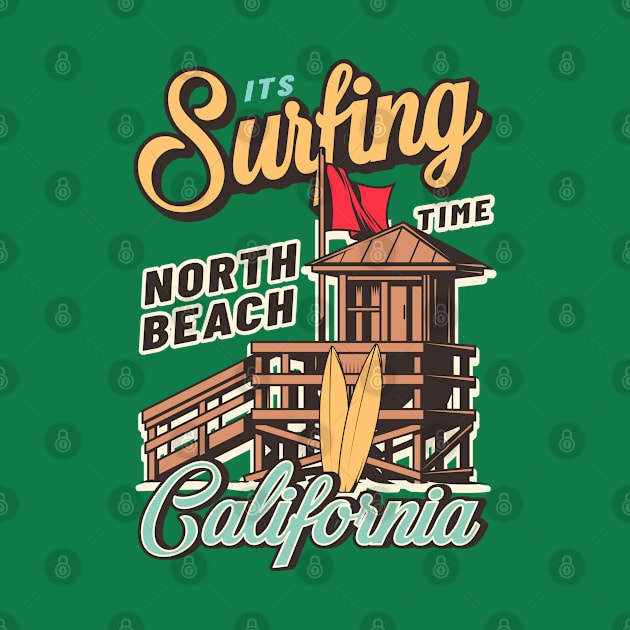 IT'S SURFING TIME _ NORTH BEACH CALIFORNIA by Animox