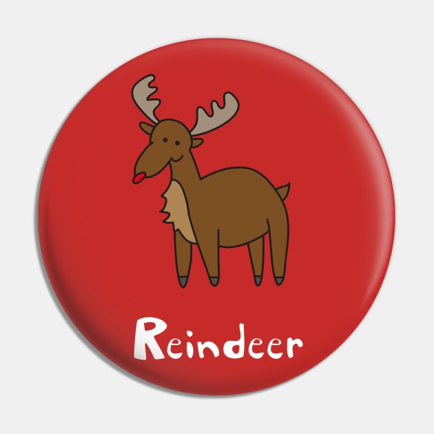 Reindeer Pin by ptdoodles