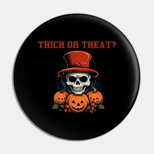 Trick or treat? halloween patterns, pumpkin and skull Pin