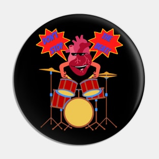 Heart Disease Awareness Day Don't Stop the Beat Comic -Themed Design Pin