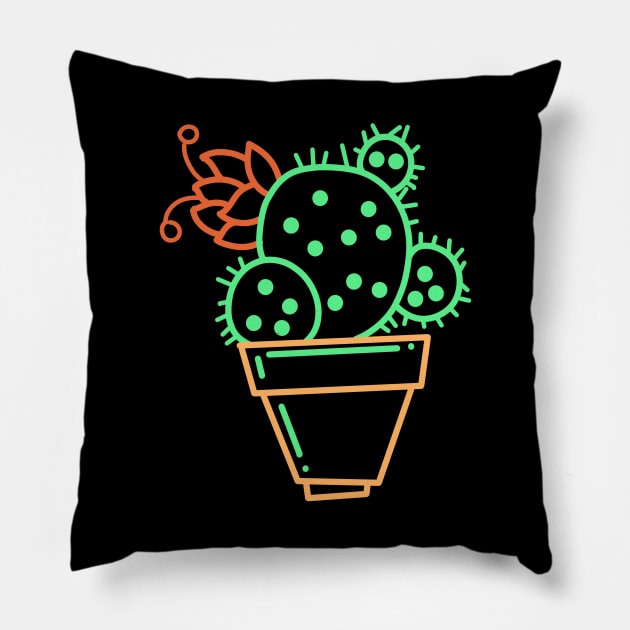 cute cactus V Pillow by donipacoceng