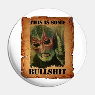 The alien raises his middle finger poster Pin