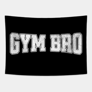 Gym Bro Distressed Text Tapestry