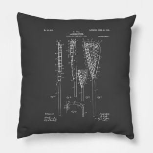 Lacrosse Stick Patent - Lacrosse Player Art - Antique Pillow