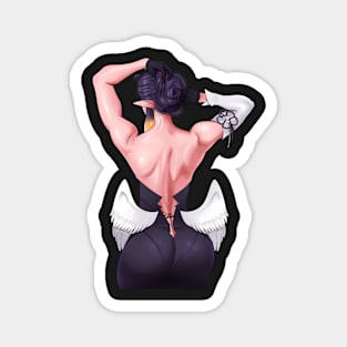 ninomae inanis fanart bare back sticker Magnet