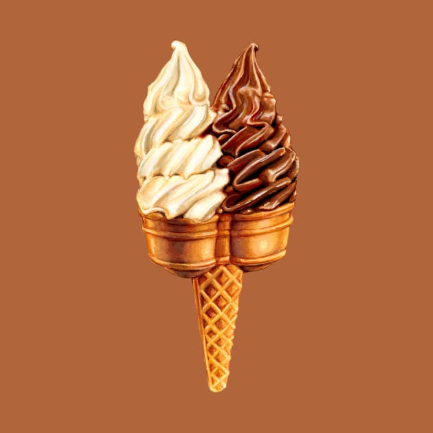 Soft Serve Twin Cone by KellyGilleran