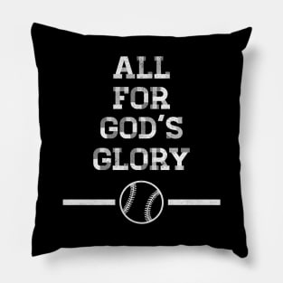 Christian Baseball Player - God's Glory Pillow