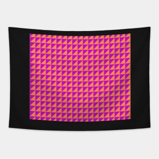 Orange and Pink Geometric Pattern Tapestry