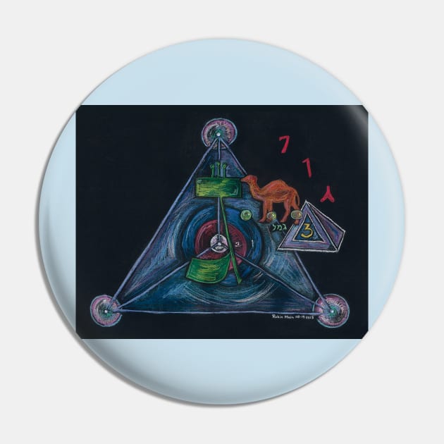 GIMEL - 3 - Divine Fullness Pin by RobinMain