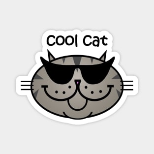 Cool Cat 2 - Grey Tabby Magnet